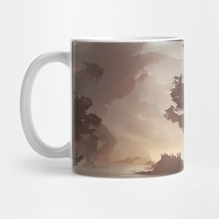 easy landscape, beautiful wall painting for living room cheerful Mug